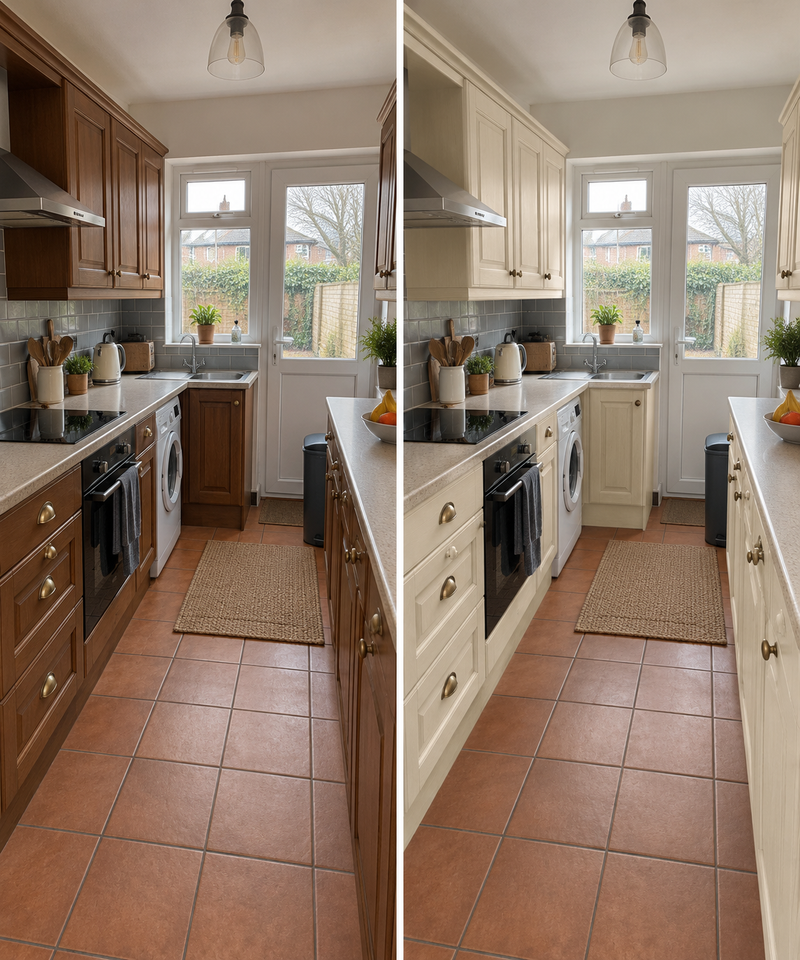 DRENCH™ All In One Paint — Old School White customer project — before and after