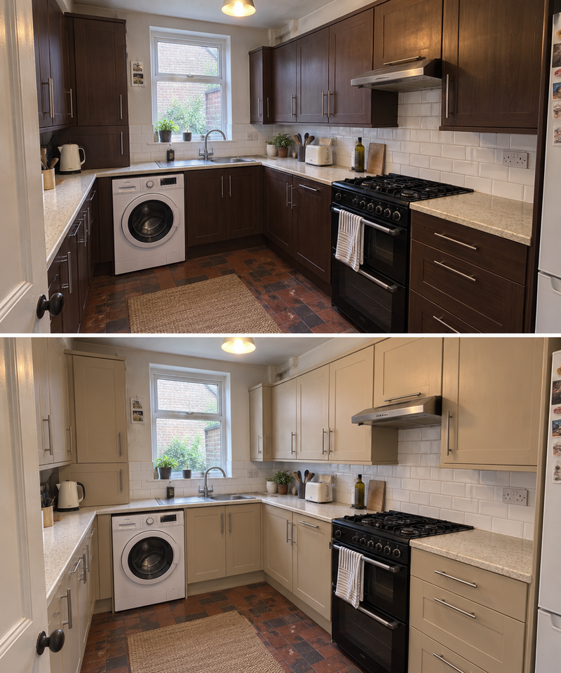 DRENCH™ All In One Paint — Sand Dune customer project — before and after