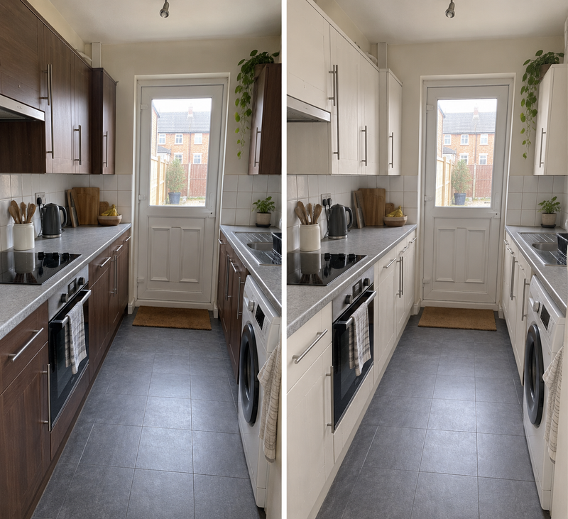 DRENCH™ All In One Paint — Sahara Stone customer project — before and after