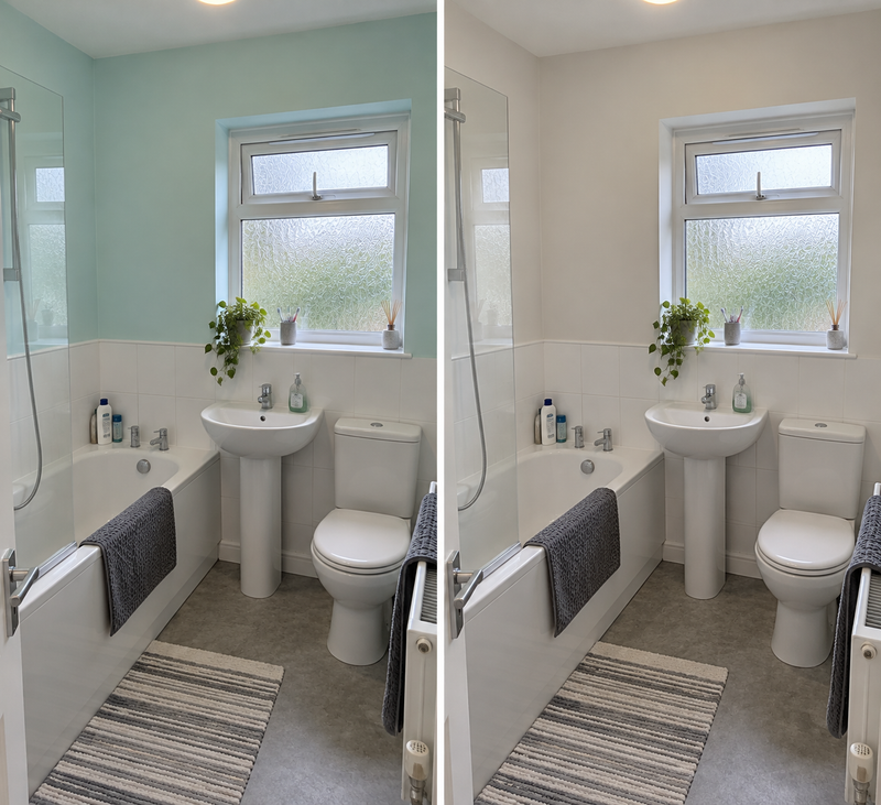 DRENCH™ All In One Paint — Sahara Stone customer project — before and after