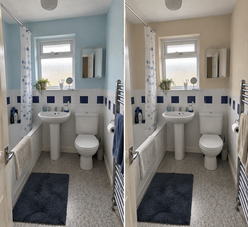 DRENCH™ All In One Paint — Sand Dune customer project — before and after