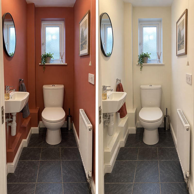 DRENCH™ All In One Paint — Old School White customer project — before and after