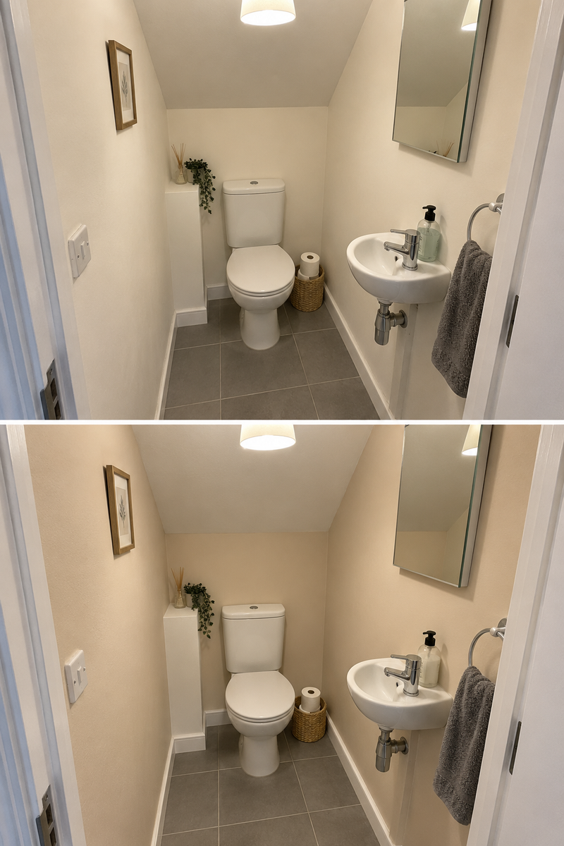 DRENCH™ All In One Paint — Sand Dune customer project — before and after