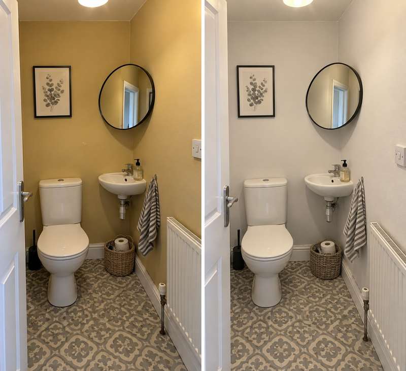 DRENCH™ All In One Paint — Sahara Stone customer project — before and after