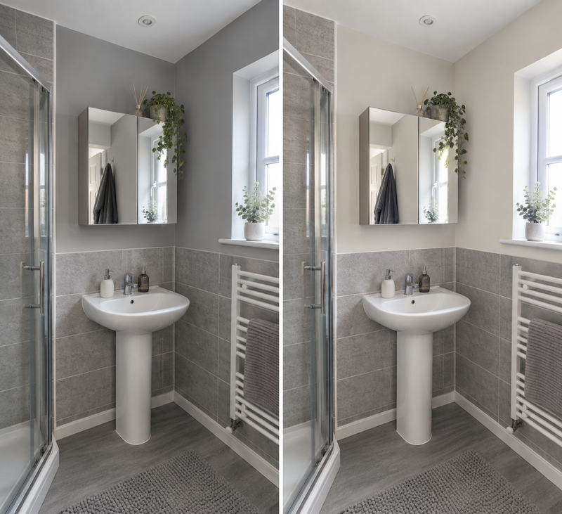 DRENCH™ All In One Paint — Sahara Stone customer project — before and after