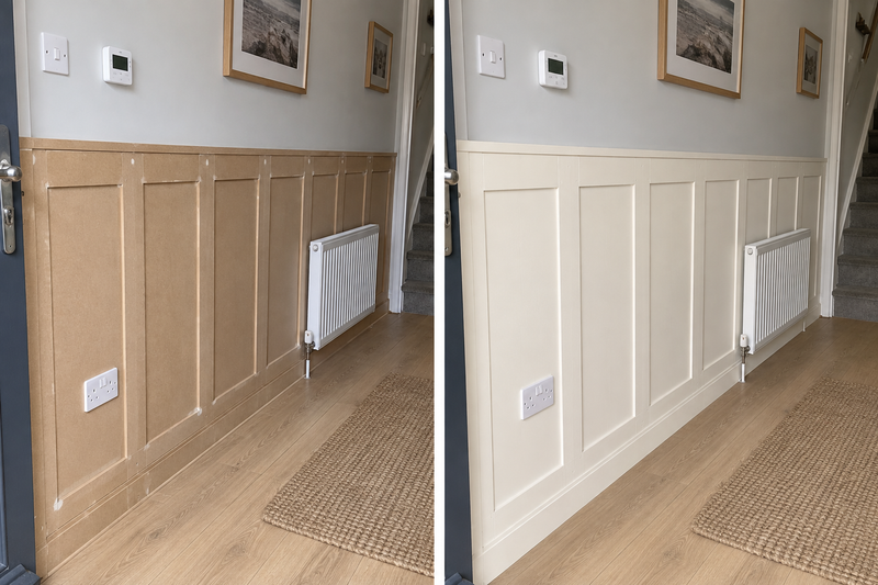 DRENCH™ All In One Paint — Old School White customer project — before and after