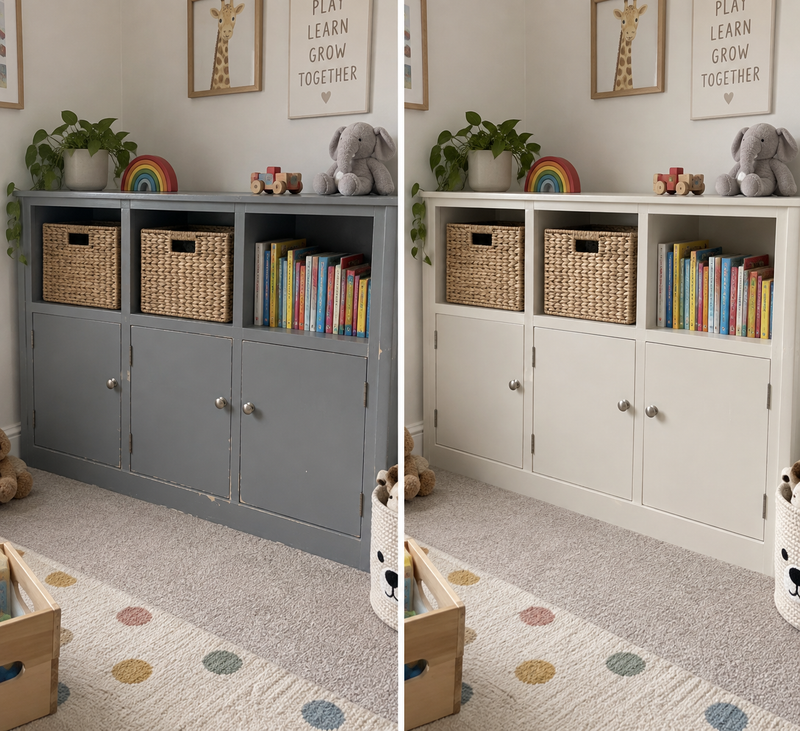 DRENCH™ All In One Paint — Sahara Stone customer project — before and after