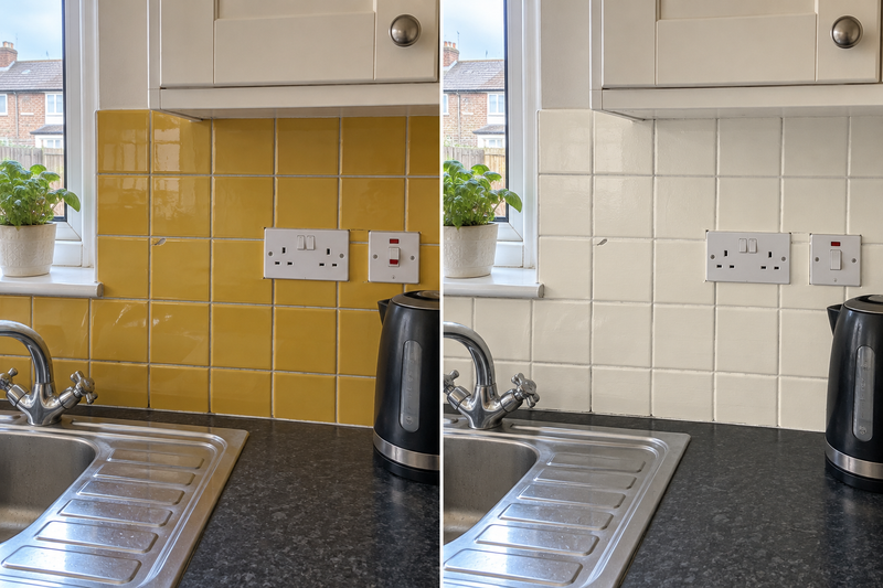 DRENCH™ All In One Paint — Old School White customer project — before and after
