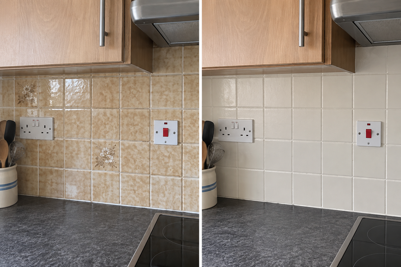 DRENCH™ All In One Paint — Sahara Stone customer project — before and after