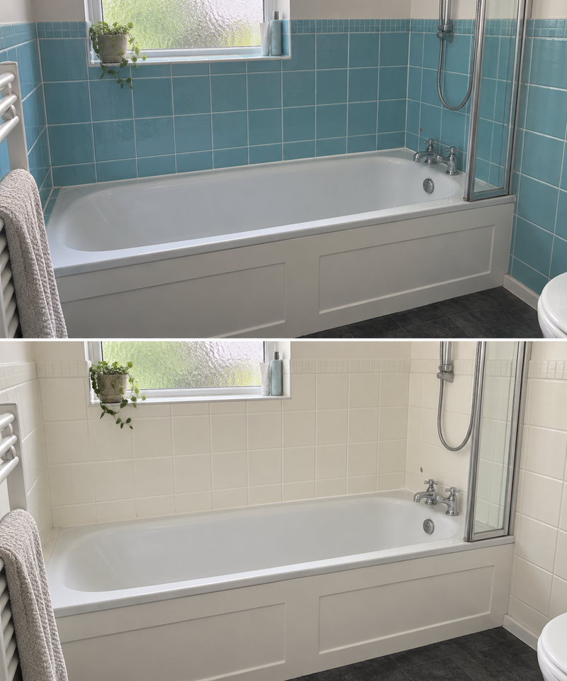DRENCH™ All In One Paint — Old School White customer project — before and after