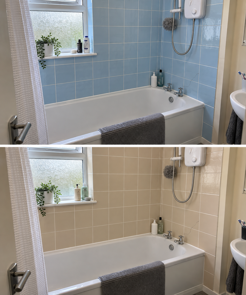DRENCH™ All In One Paint — Sand Dune customer project — before and after
