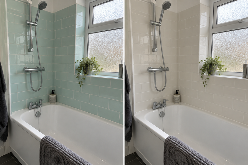 DRENCH™ All In One Paint — Sahara Stone customer project — before and after