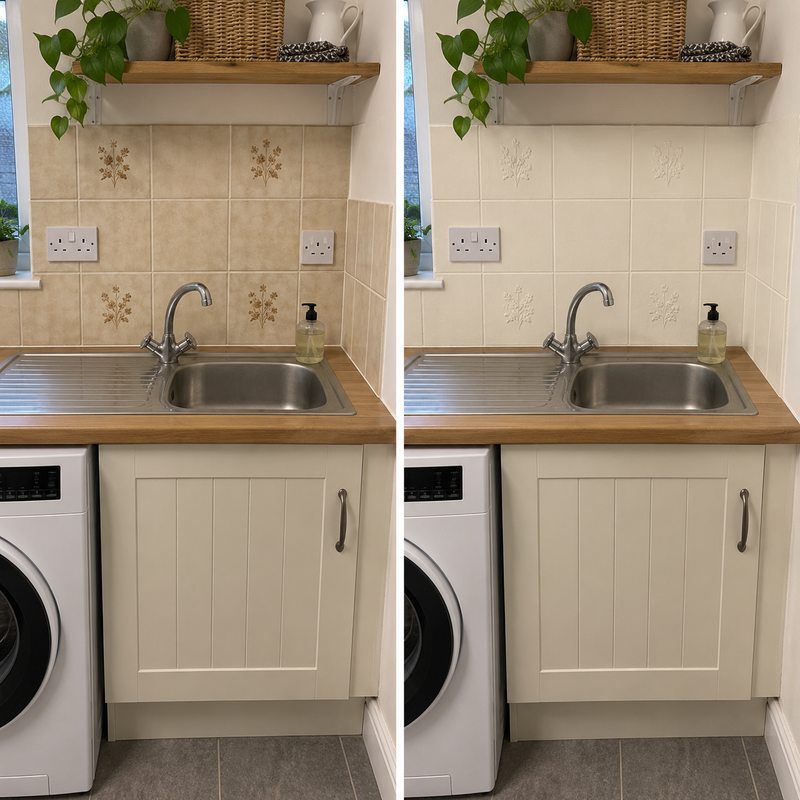 DRENCH™ All In One Paint — Old School White customer project — before and after