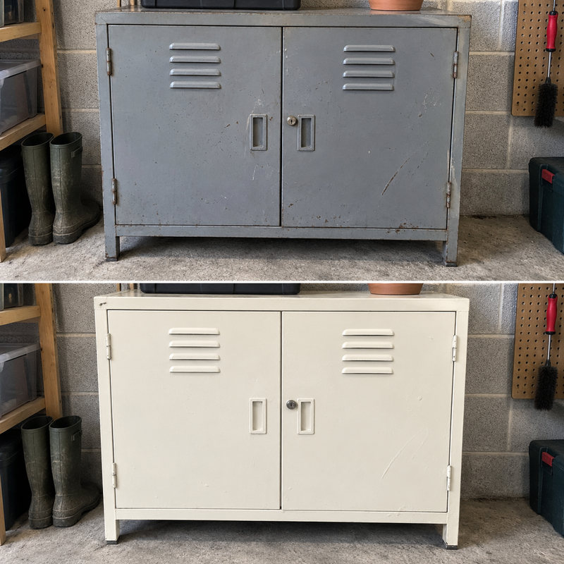 DRENCH™ All In One Paint — Old School White customer project — before and after