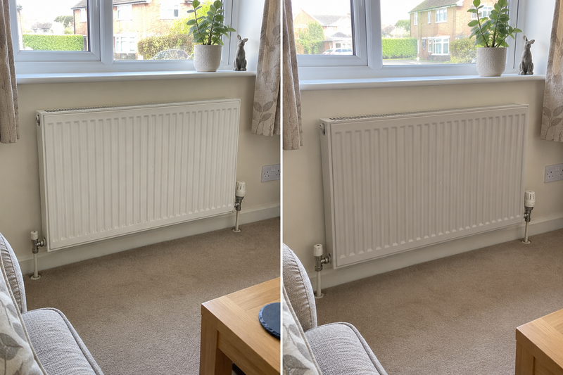 DRENCH™ All In One Paint — Soft Greige customer project — before and after