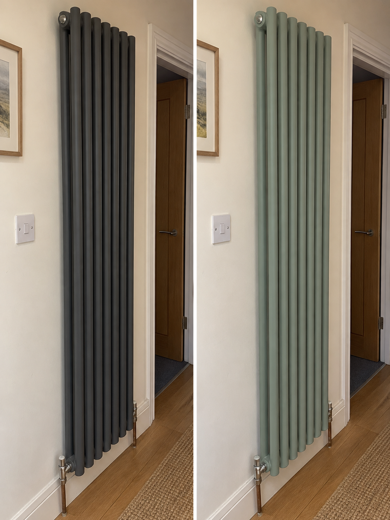 DRENCH™ All In One Paint — Willow Green customer project — before and after