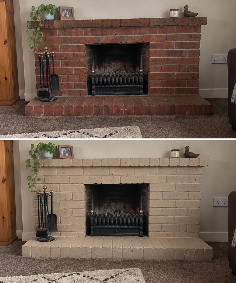 DRENCH™ All In One Paint — Sand Dune customer project — before and after