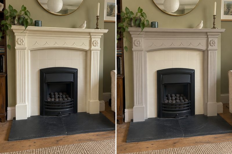 DRENCH™ All In One Paint — Soft Greige customer project — before and after