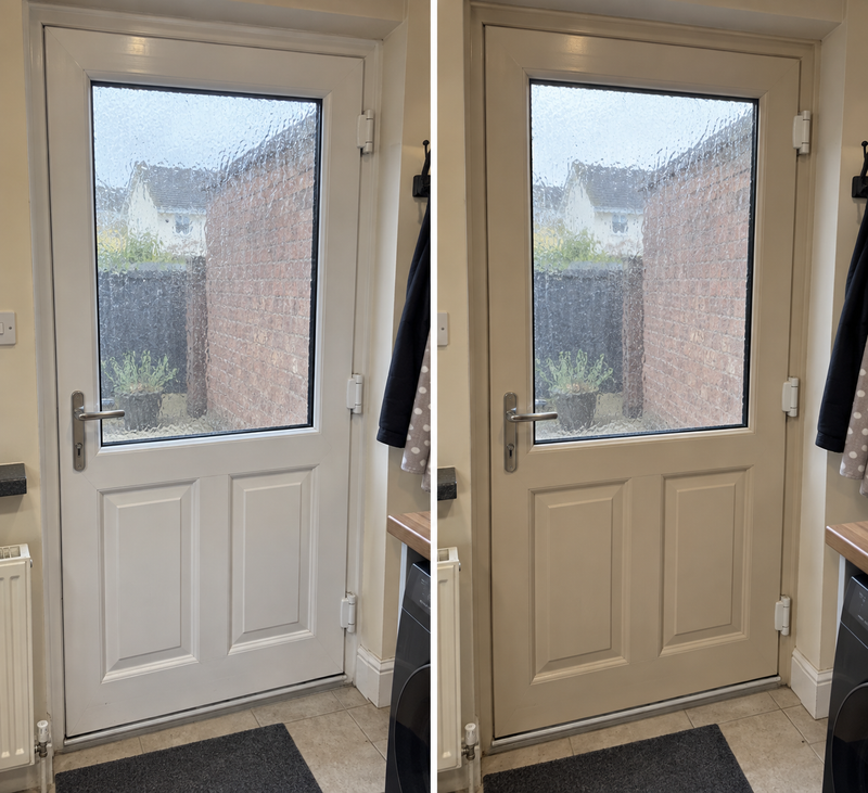 DRENCH™ All In One Paint — Sand Dune customer project — before and after