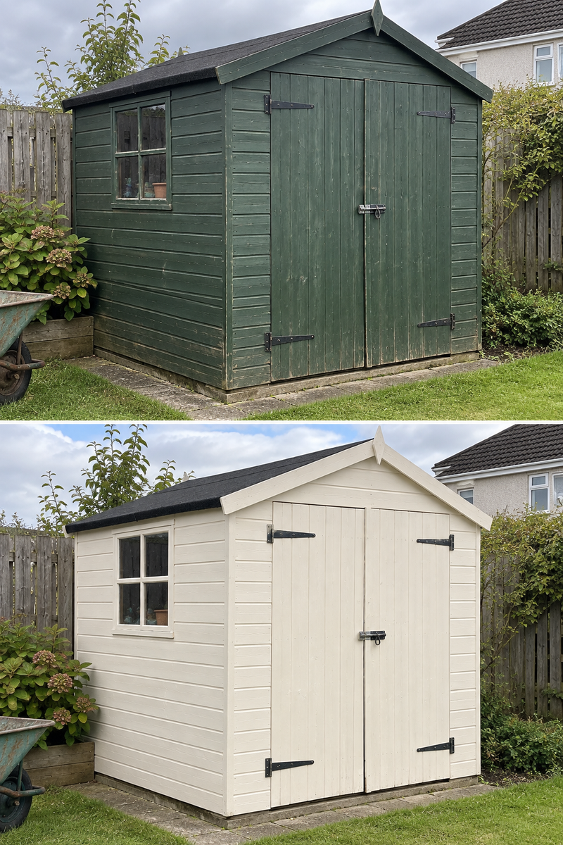 DRENCH™ All In One Paint — Old School White customer project — before and after