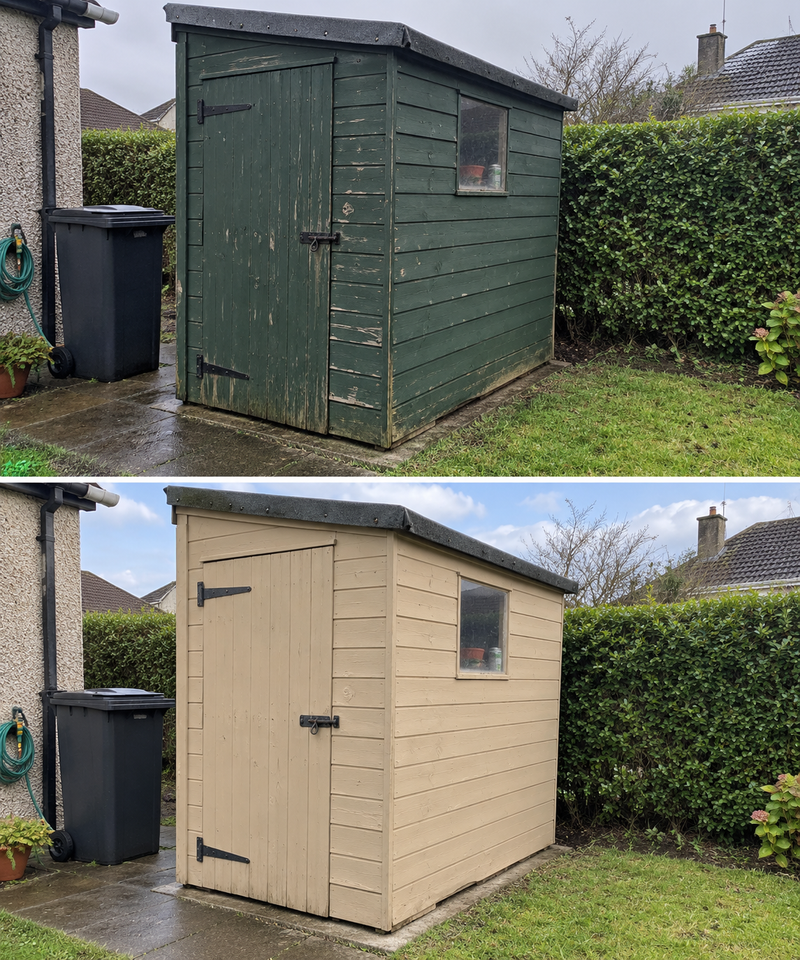 DRENCH™ All In One Paint — Sand Dune customer project — before and after
