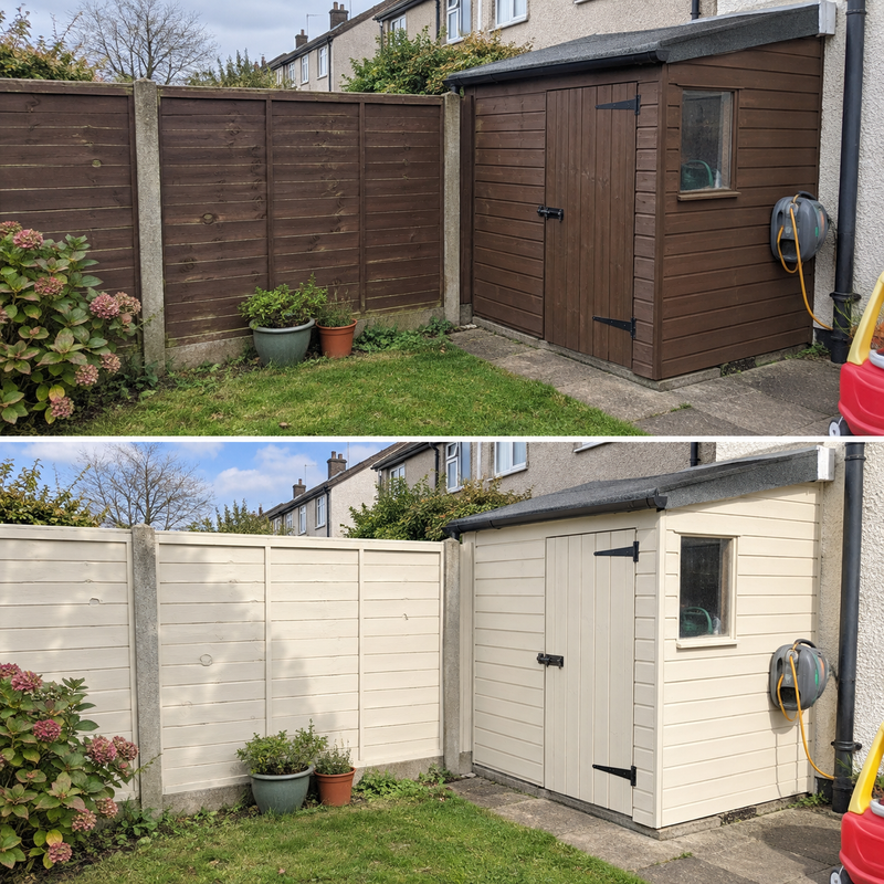DRENCH™ All In One Paint — Old School White customer project — before and after